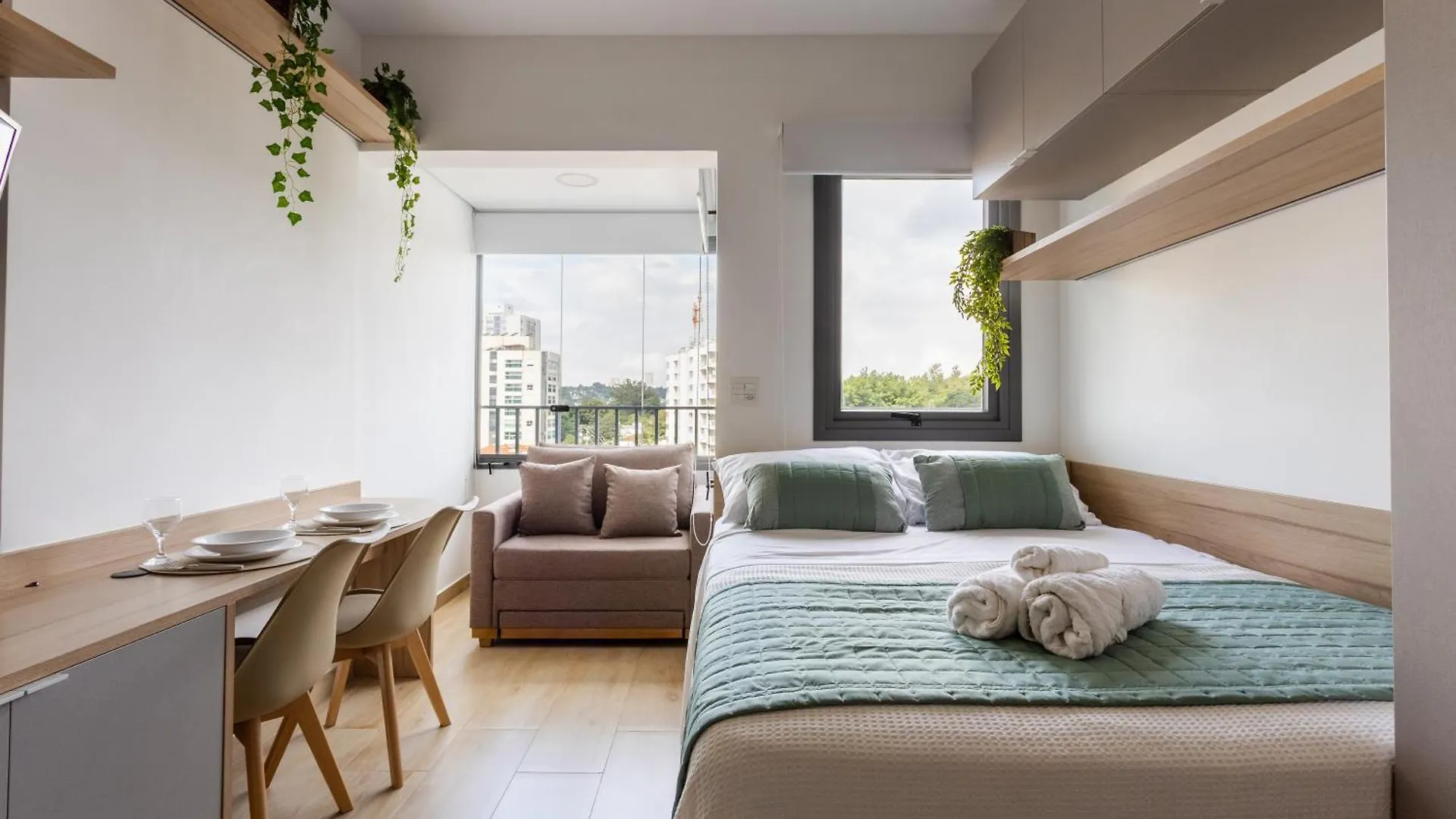 Apartment Studio Moderno | Gym | Piscina Rooftop | Market Sao Paulo Brazil
